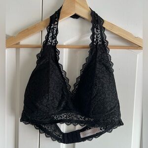 Auden Black Lace Halter Bralette